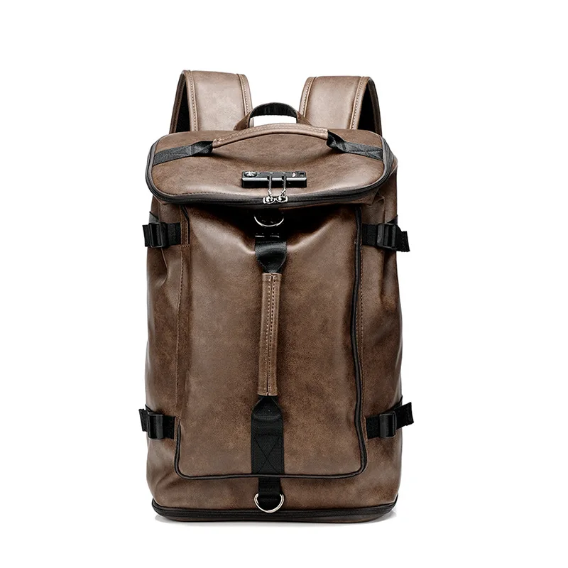 

Weysfor Vogue Casual Men Backpack Leather Travel Bag Multifunctional Office Rucksack Waterproof Large Backpacks Luggage Bags