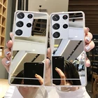 Шикарный чехол для Samsung Galaxy S21 S20 S10 S9 S8 Plus Note 20 Ultra 10 Lite A12 A32 A52 A72, роскошные чехлы для телефонов с зеркалом для макияжа