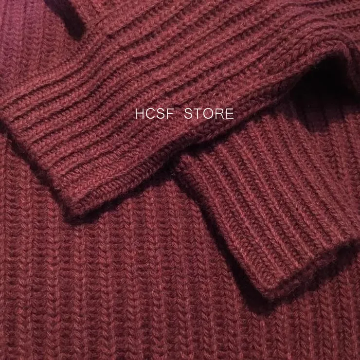 Women's Winter Sweater O-Neck Shoulder Buckle Long Sleeve 100% Cashmere Solid Color Jumper