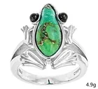 Кольцо женское зеленое в виде лягушки, модное вечернее Ювелирное Украшение в подарок, сувенир для путешествий