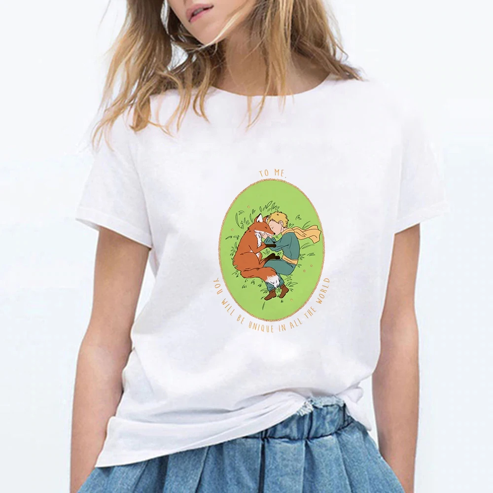 

Little Prince Art Printing Female T-shirt Streetwear Beautiful Retro Pretty Vestidos Cute Pop Harajuku Hip Hop Hipster T shirt