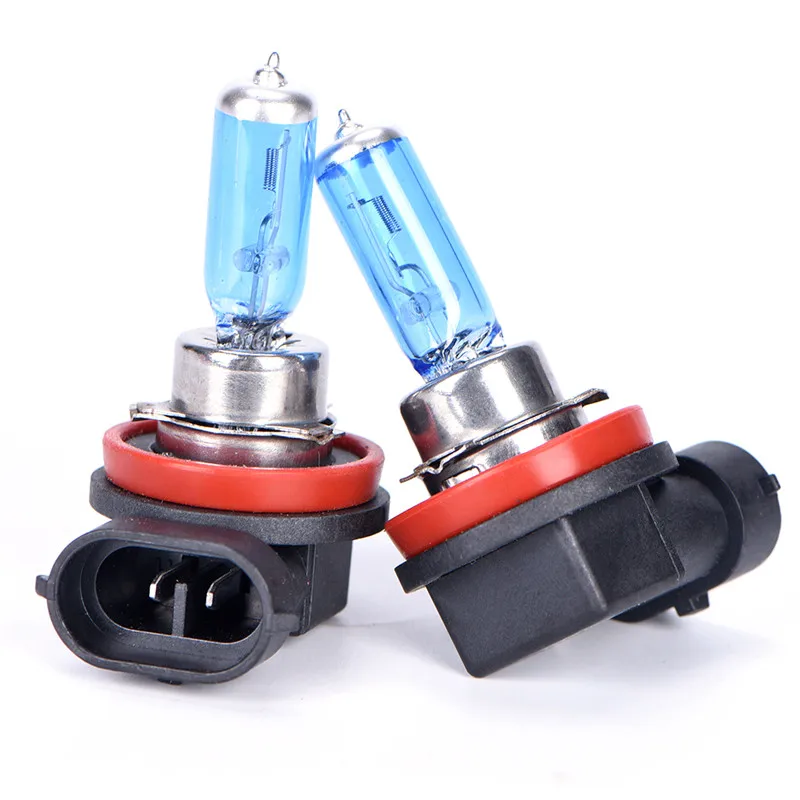 

Комплект из 2 предметов, 5*5 см H11, 12 В, 55 Вт, супер яркий ультра белые противотуманные галогеновые лампы автомобилей головной светильник лампы