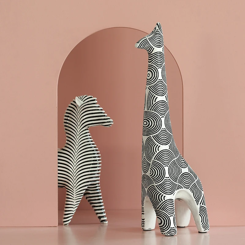 

Настольное украшение для входа в гостиную, настольное украшение, креативные фигурки животных, ТВ-шкаф, винный шкаф, украшение для дома, скан...