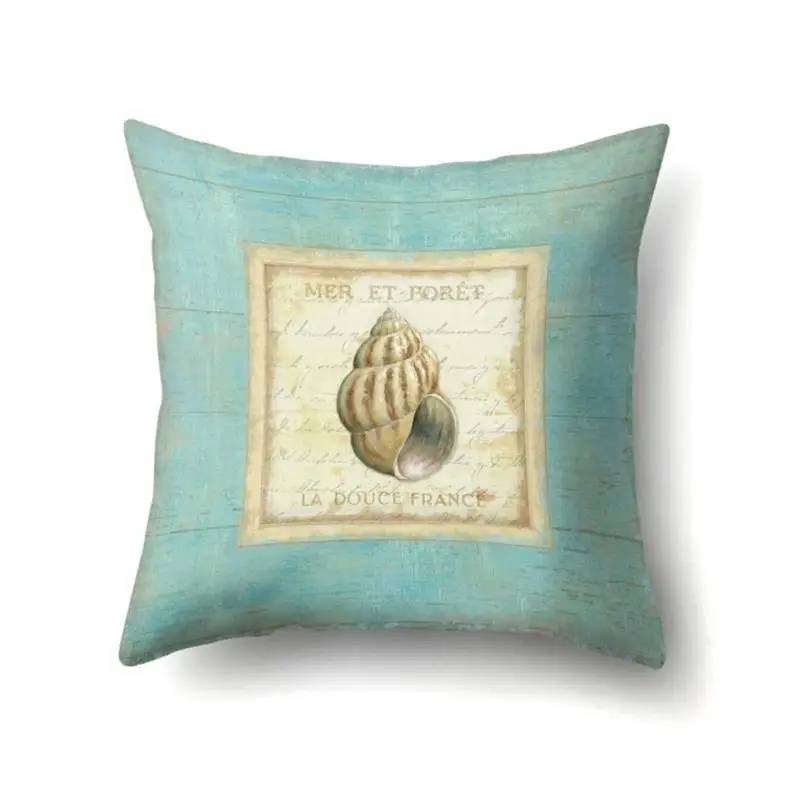 

Modern Marine Life Series Decorative Printed For Living Room Bed Sofa Printing Home Decoration Sofa Car Cushion Cover 45*45cm