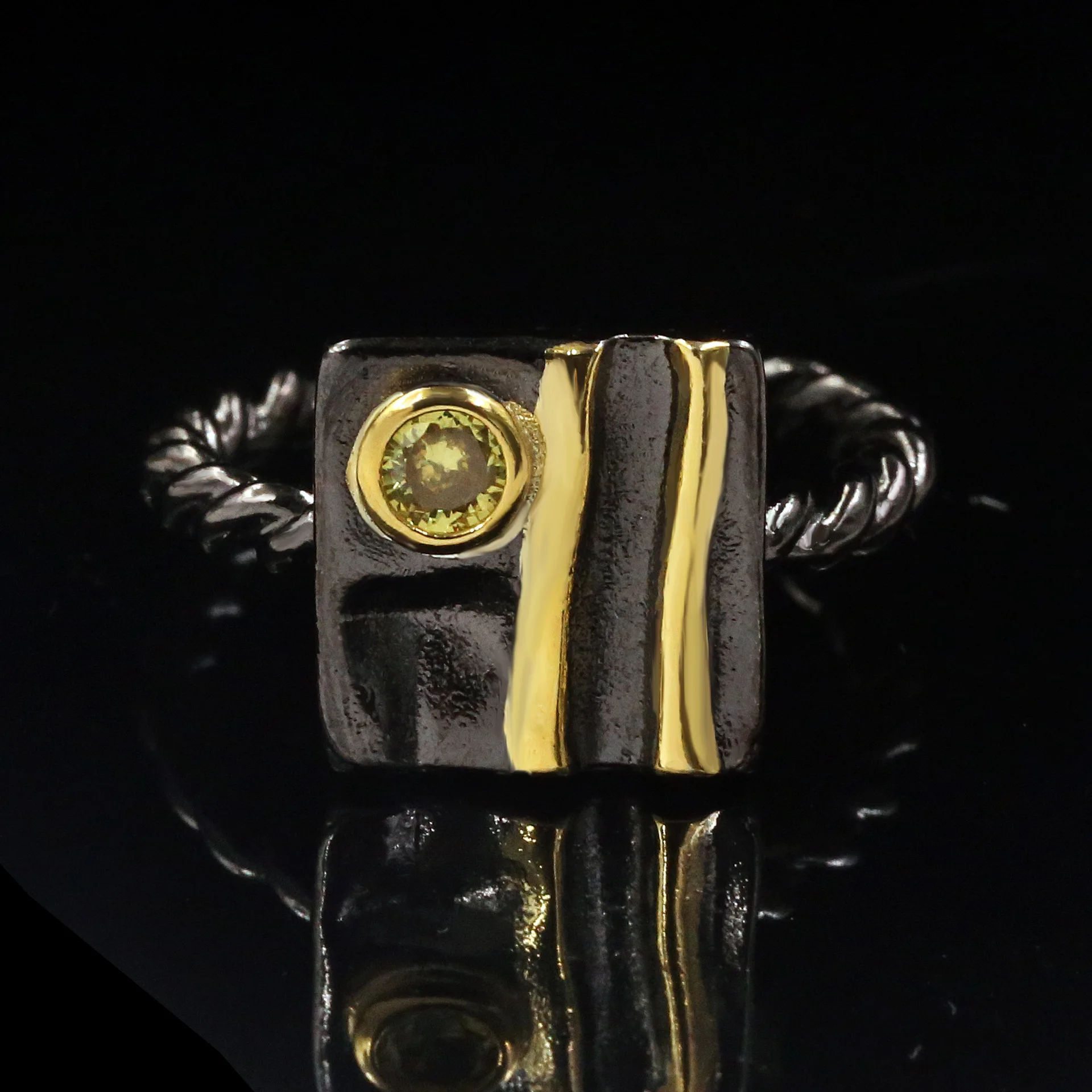 

Женское позолоченное кольцо из серебра 925 пробы, классическое обручальное кольцо с оранжевым кубическим цирконием, 2020
