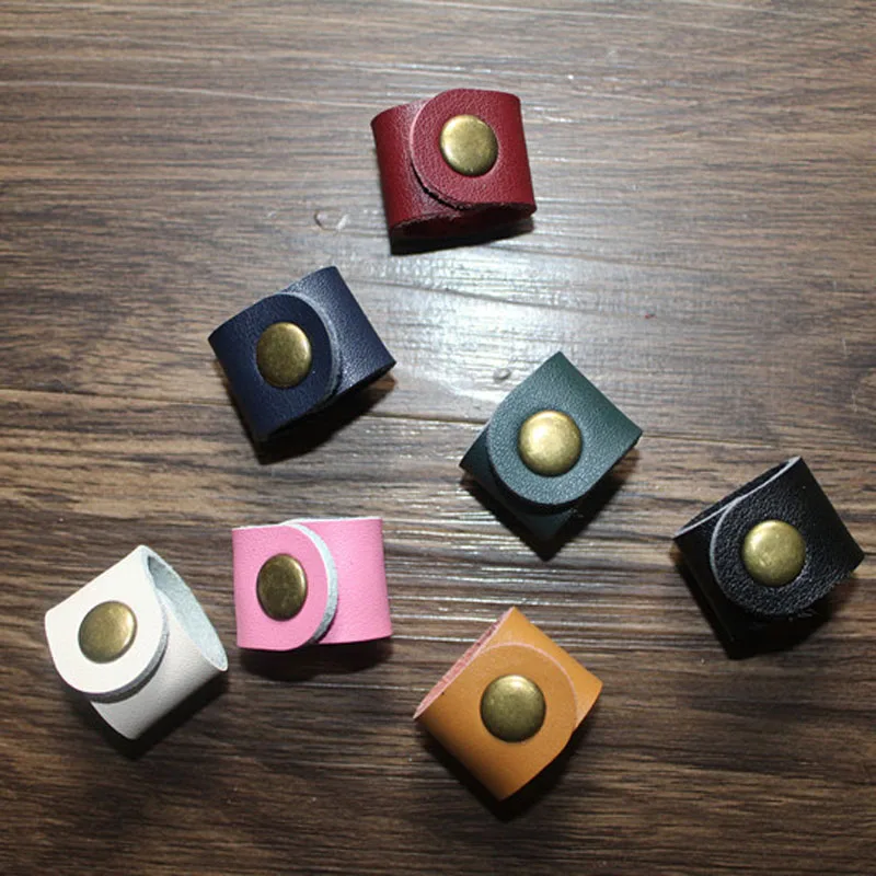 Кожаный офисный мини защитный кабель органайзер для наушников USB передачи данных