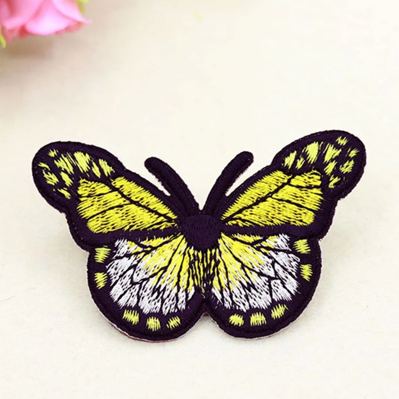 

12Pcs/Set Colorful Butterfly Sewing/Iron On Appliques Embroidery Patches for Clothing Art Crafts DIY Badge Sticker Decor