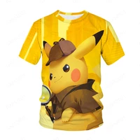the latest japanese animation series pokemon go pikachu printed t shirt mens and womens summer street party essential 130 6xl