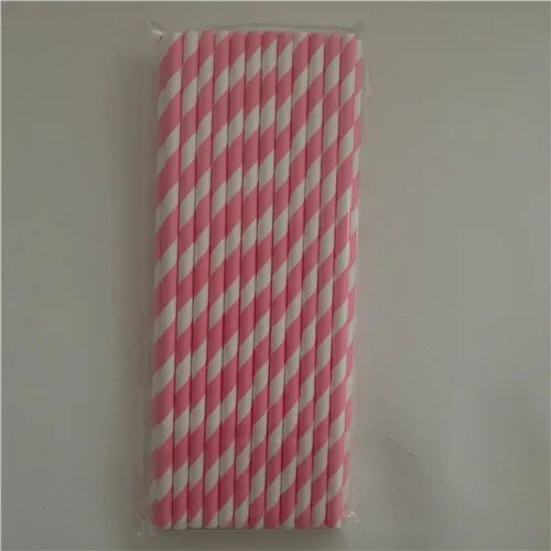stripe pink 25 шт. золотистого и серебряного цвета, в форме сердца, звезды, фольги, в полоску, бумажные соломинки для детей, дня рождения, свадьбы, вечеринки, для детского душа, для украшения мероприятий, для питья - Цвет: stripe pink