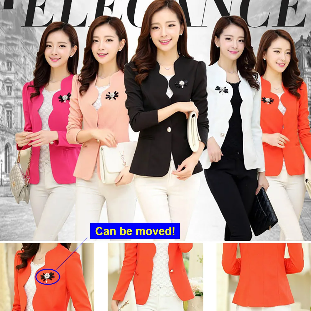 

Women Blazers Work Wear 2019 Plus Size L~4XL 5XL Woman Blasers Long Sleeeve Jackets Coats Lady Suit Jackets Office Lady Feminino