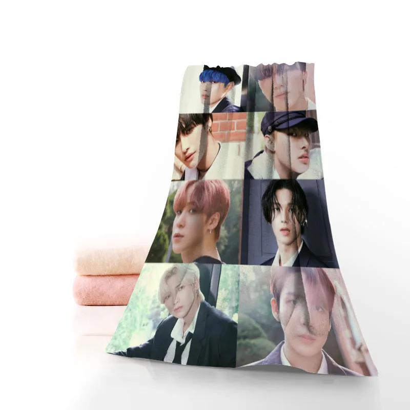 

New Custom ATEEZ Towel Printed Cotton Face/Bath Towels Microfiber Fabric For Kids Men Women Shower Towels 70X140cm