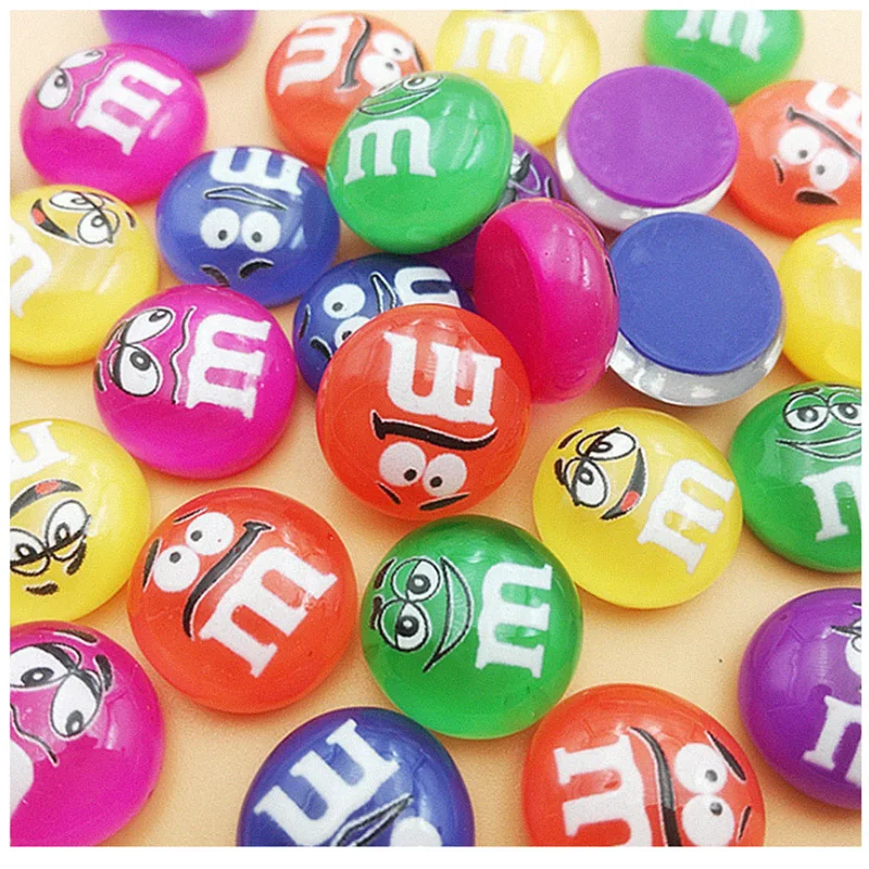 200 шт. кавайные прозрачные шоколадные бобы с плоской задней стороной конфеты