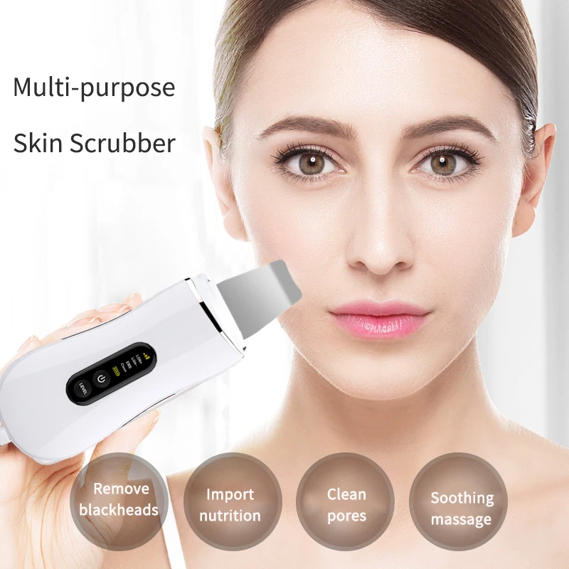 Ультразвуковой скруббер для кожи вибрационная очистка пор удаление грязи