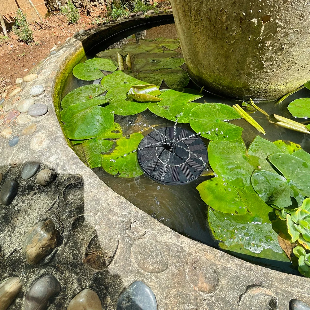 

2021top home decor Solar Pump, 1.4W Free Standing Floating Solar Bird Bath Water Pumps for Garden