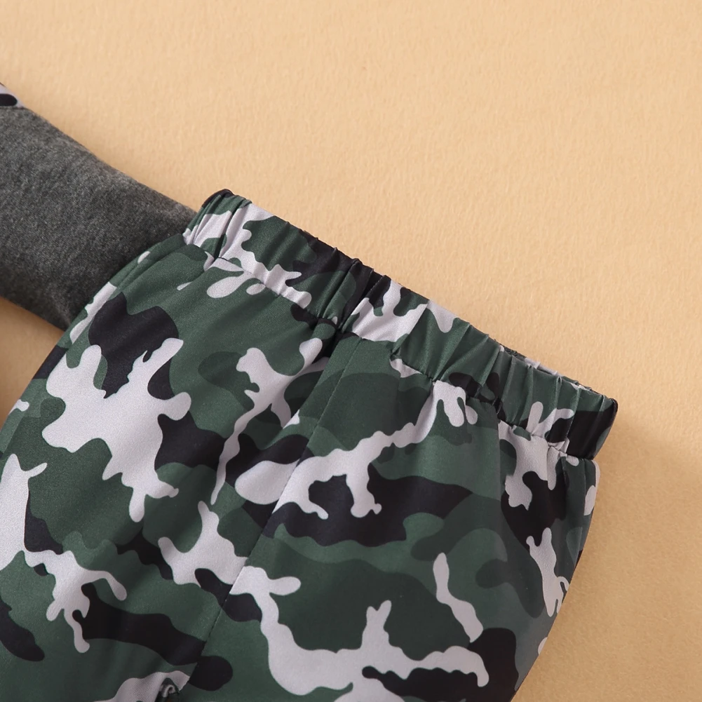 

2PCS Newborn Baby Boy Clothes Set 0-18M Camouflage Tracksuit Clothing Hooded Sweatshirt Top + Long Pants Outfits