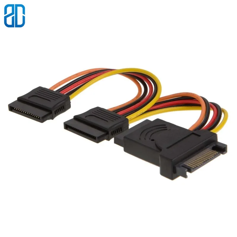 SATA 15pin Мощность кабель 15 контактный разъем для 3x15 Pin женский Расширение Y сплиттер