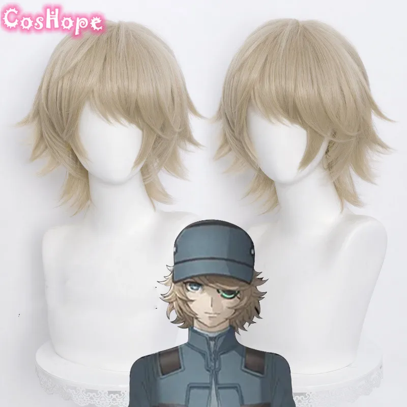 Akudama Drive Hacker Cosplay 32cm Short Wig Christmas Light Linen Anime Wigs Heat Resistant Synthetic | Тематическая одежда и