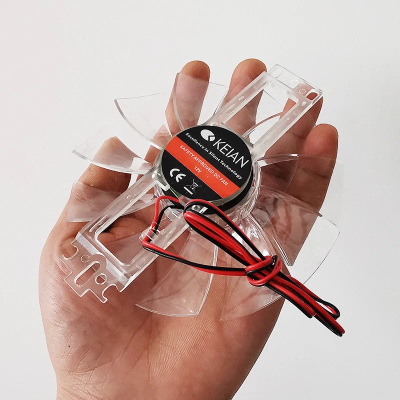 

5 Pcs DC 12V Brushless Fan Chicken Incubator Accessories Cooling Fan Transparent Color Plastic Material 11 Fan Leaves