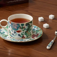chinese luxury bone china coffee cup design porcelain ceramic mug kung fu tea cup and saucer teacups tazza colazione drinkware