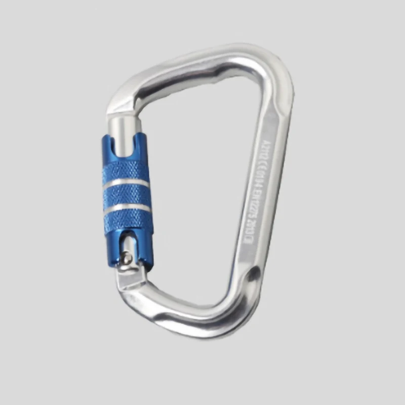 Новый 25KN алюминиевый карабин безопасности альпинизма скалолазание замок d типа