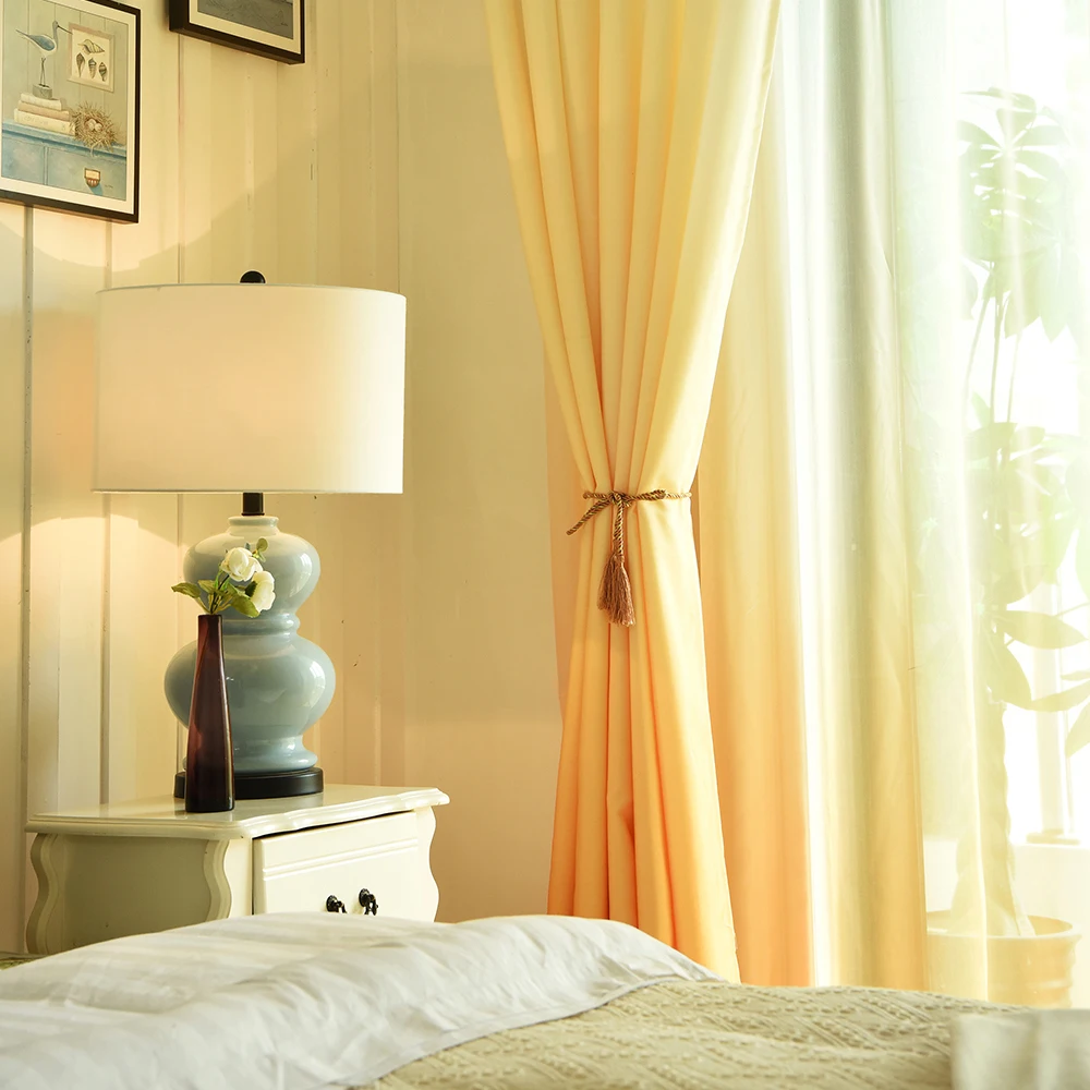 

Modern Blackout Curtains for Living Room Kitchen Chiffon Solid Tulle Curtains for Bedroom Window Curtain Fabric Drapes Decor