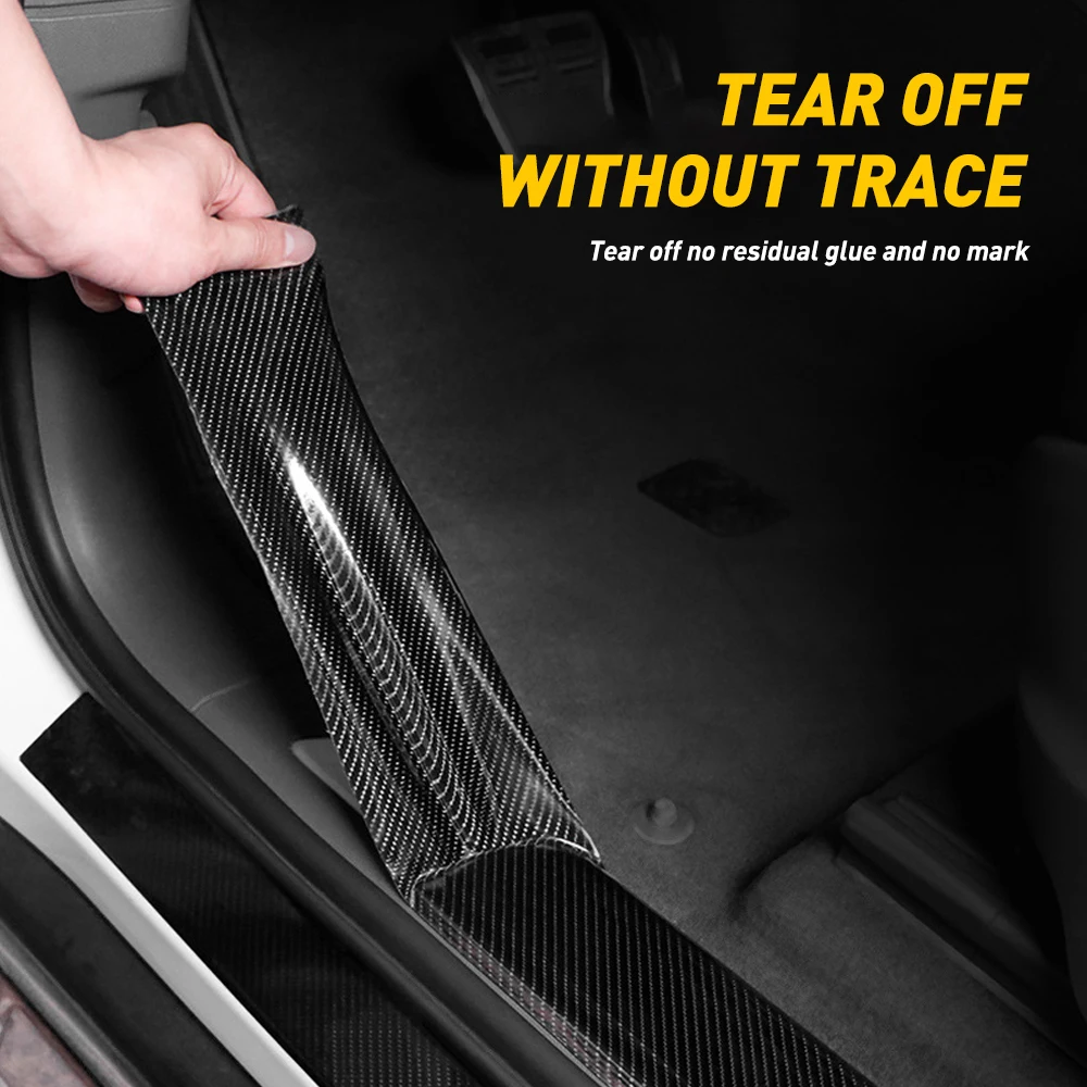 3M 5D Carbon Fiber Stickers Car Door Sill Anti Scratch Strip For VW Passat B5 B6 Golf 4 5 Touareg Touran Polo Bora Tiguan Caddy |