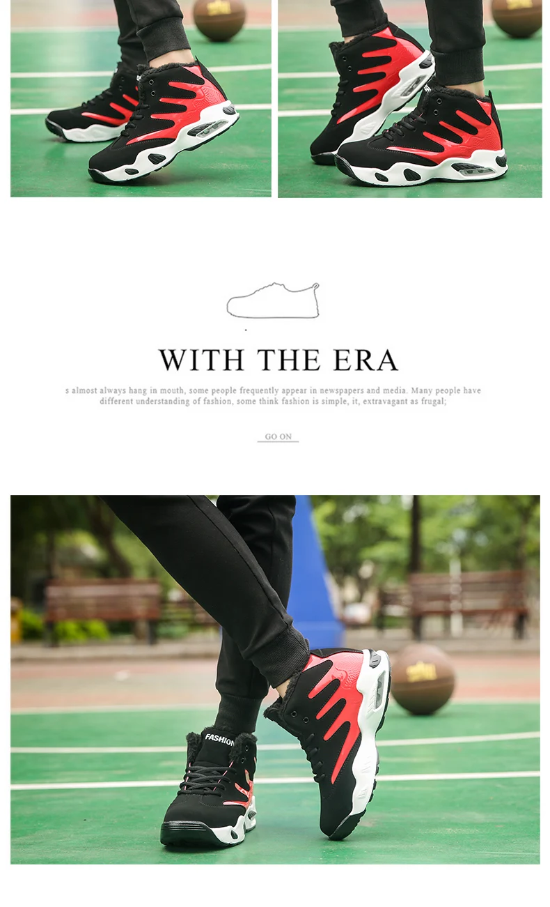 Shoes Men Sneakers Plush Warm Snow Boots Men Boots Fashion Hip Hop Shoes Men Sneakers Casual Shoes tenis masculino adulto AODLEE