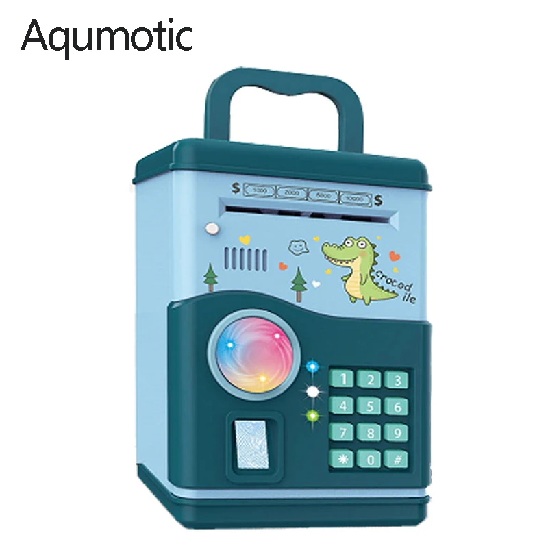 Копилка Aqumotic для мальчиков копилка со сканером отпечатков пальцев банкомат