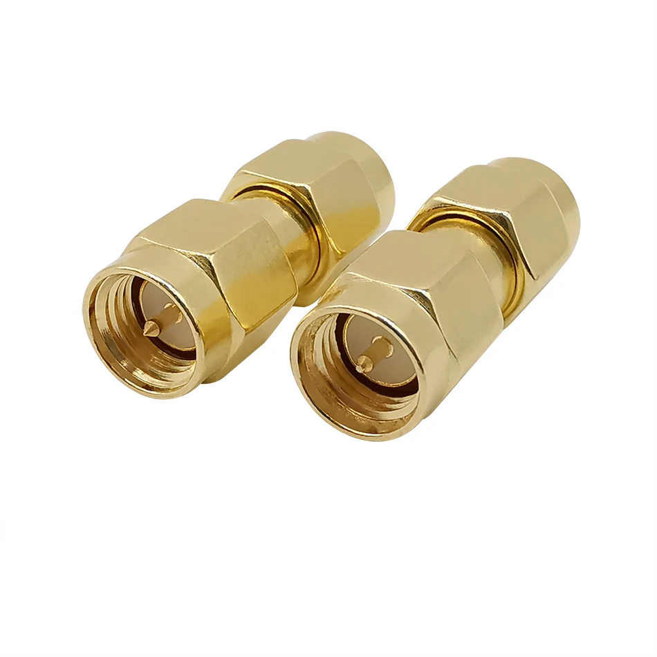 

1Pcs SMA Male to SMA Male Straight RF Coaxial Connector SMA Plug to SMA Plug Adapter for FPV Antennas Radio