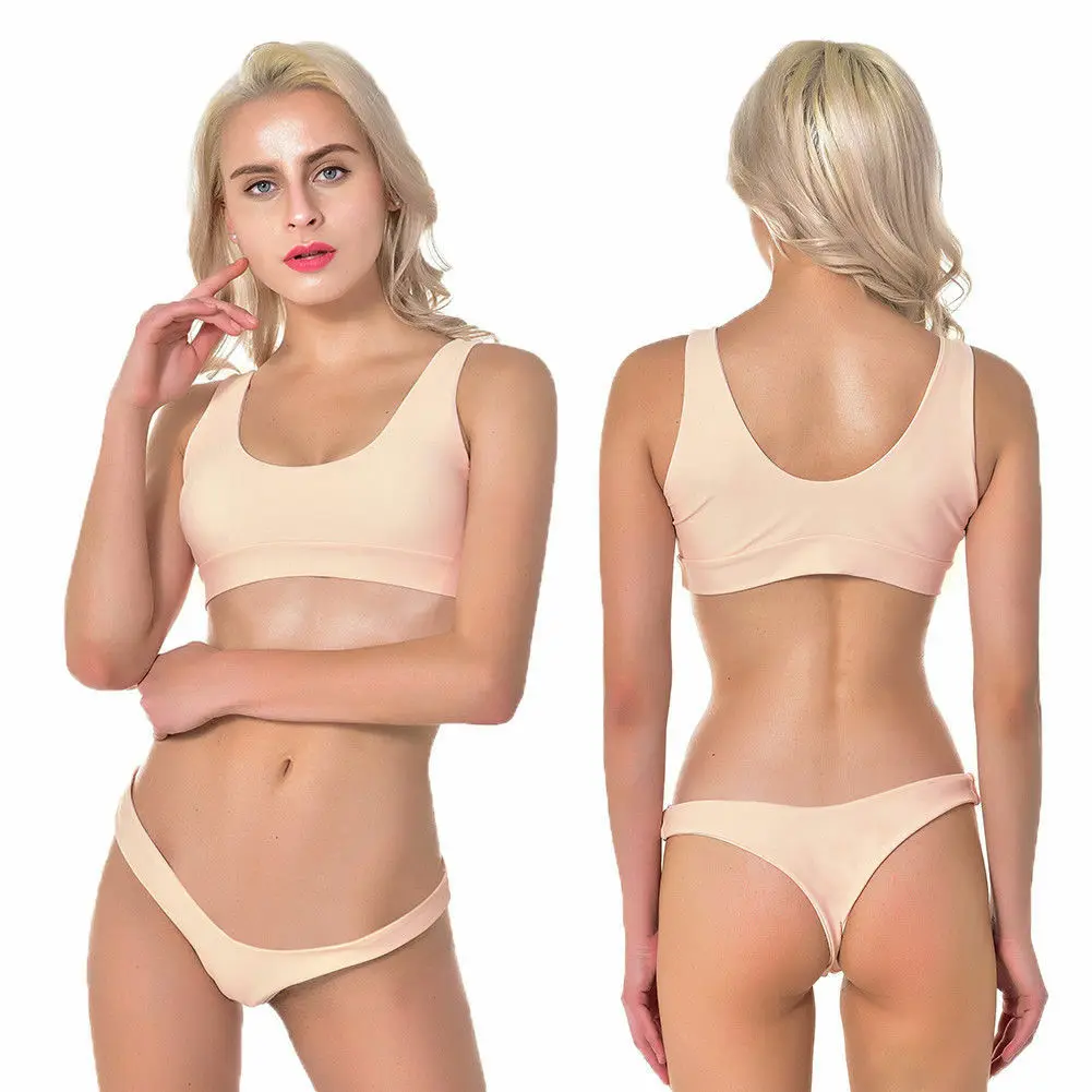 

2019 New Ladies Seamless Padded Bikini Set Women Swimwear Women Swimsuits Sports Bra Shape Wear Leisure Yoga Womens Underwear