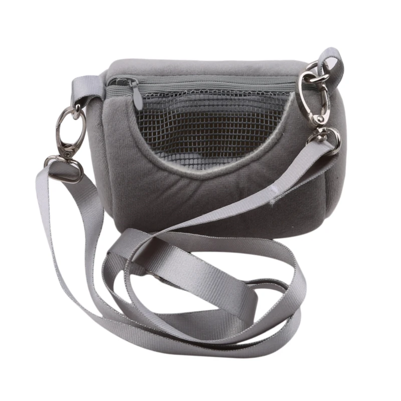 

Pet Cage Cross Body Accessories Cylinder Design Soft Practical House Travel Portable Squirrel Visible Mesh Hamster Carrier Bag