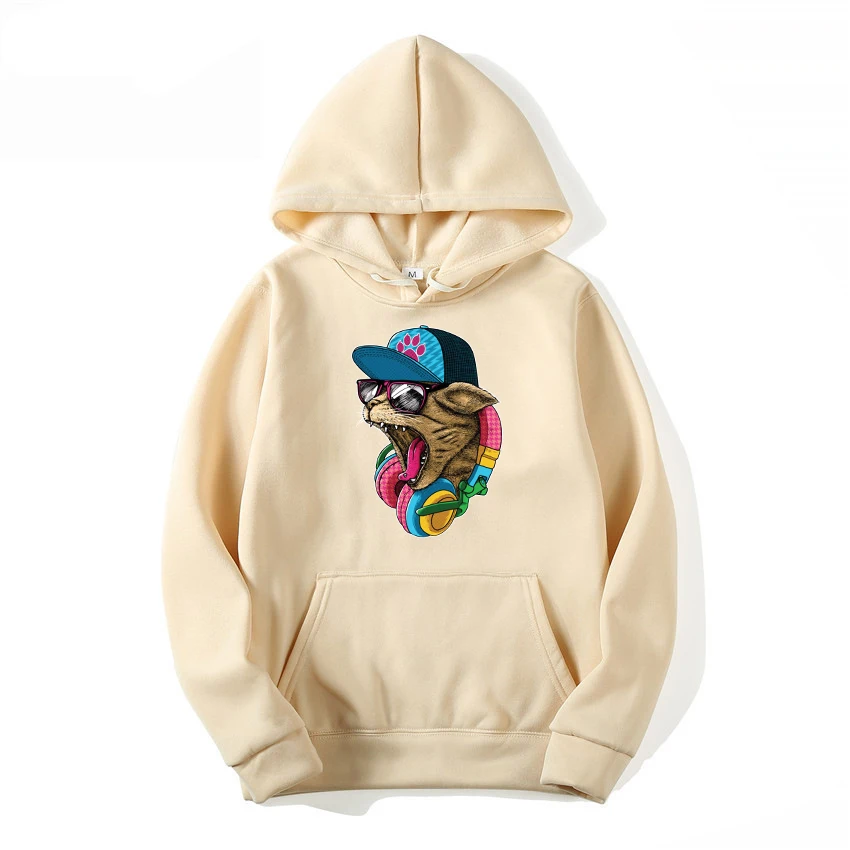 

Mens 2021 Hip Hop Streetwear Harajuku Printed Hoodie Pocket Cotton Fleece Pullover Grey Hooded Sweatshirt