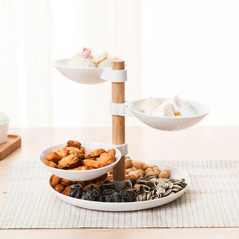 2020 новая 4-уровневая подставка для торта и Фруктовая тарелка пластиковая кексов