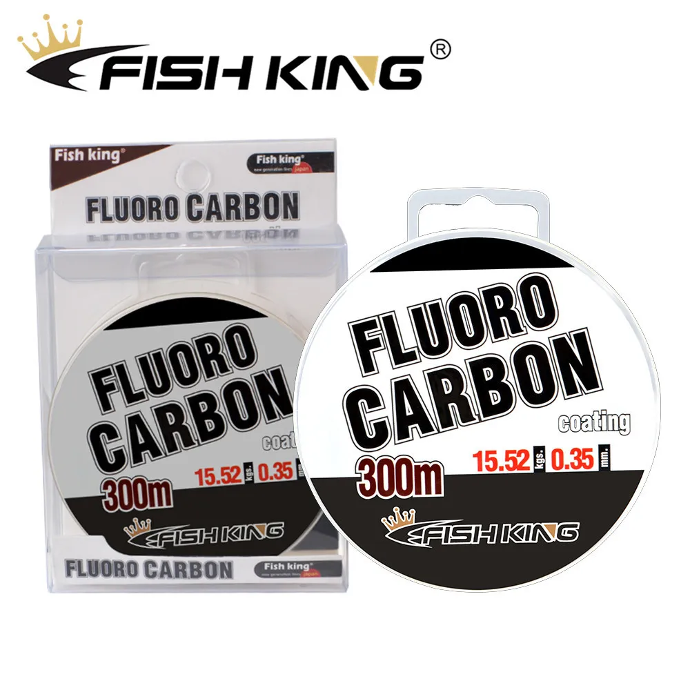 

Fish King Fishing Line Fluorocarbon 300M Carbon Fiber Leader Line Fly Fishing Wire Monofilament Carp Wire Super Spining Line