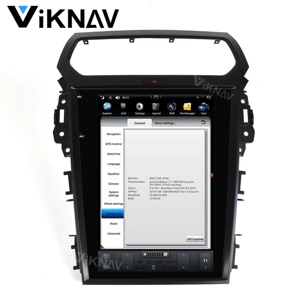 Автомагнитола 2 din для Ford Explorer 2013-2018 android вертикальный экран GPS-навигация 12 1 дюйма |