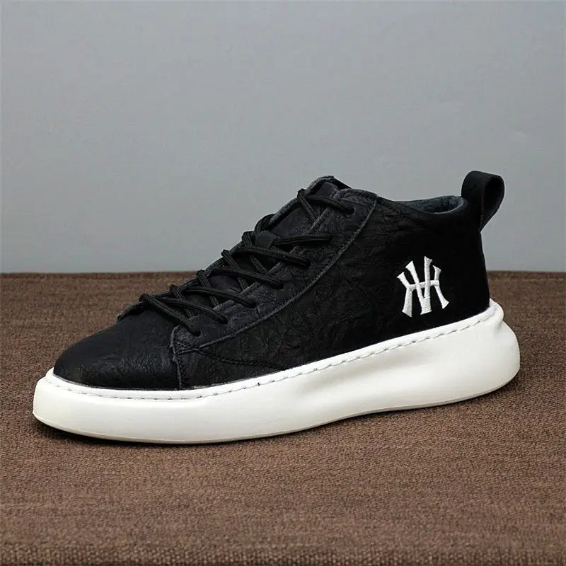 Мужская обувь весна-осень Белая увеличивающая рост Спортивная повседневная