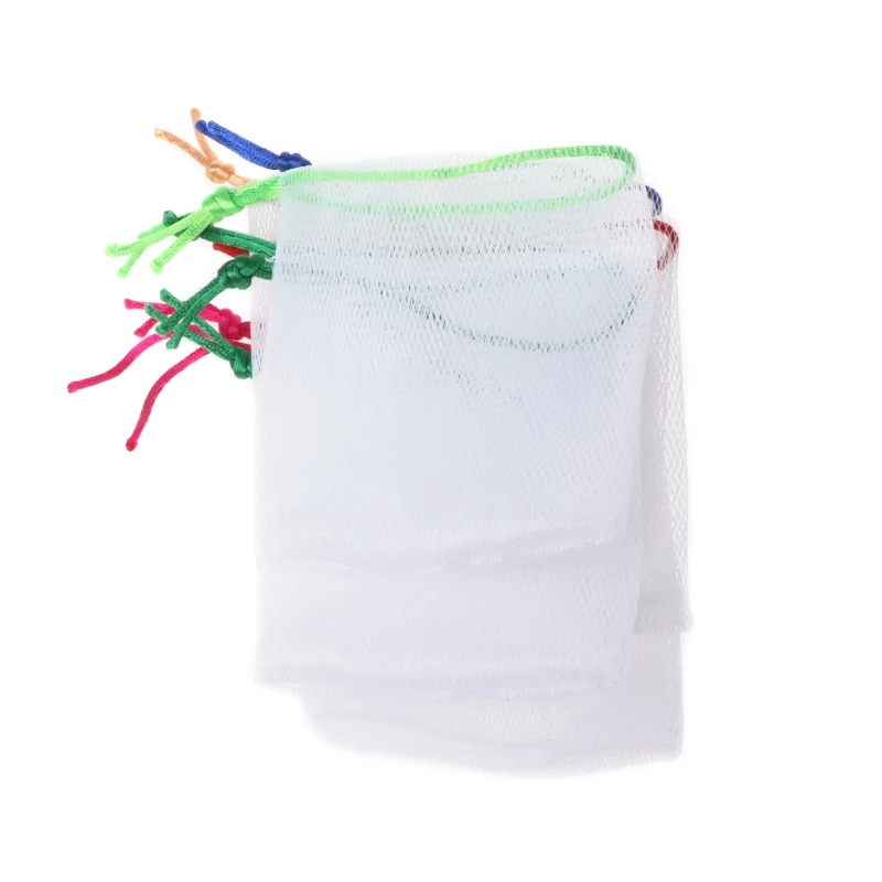 

H7JC 10 шт. Пенообразователь для мыла двухслойный сетчатый мешок на шнурке пузырьковая Пена сетка для очистки тела