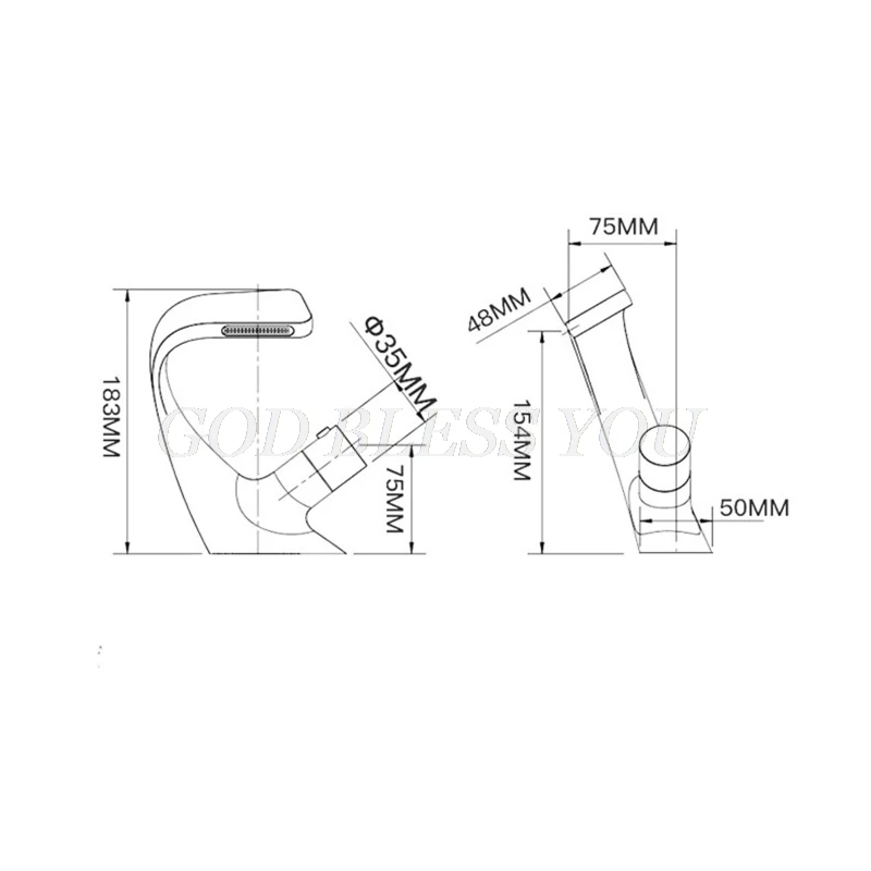 

Black Faucet Bathroom Sink Faucets Hot Cold Water Mixer Crane Deck Mounted Single Hole Bath Tap Chrome Finished Drop Shipping