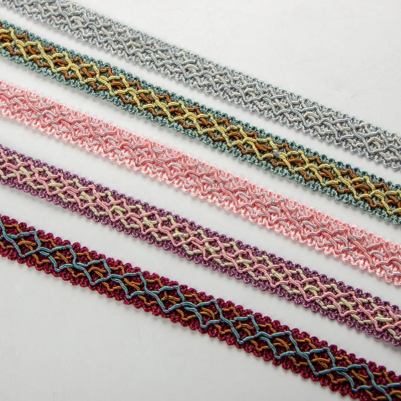 1 м новейшая Высококачественная лента серебристо Золотая кружевная ткань для