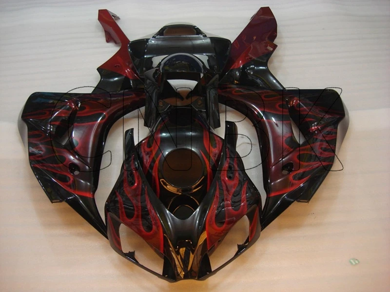 Пластиковая Обтекатели для кузова Fireblade 2007 1000 черная красная рамка CBR1000RR 2006