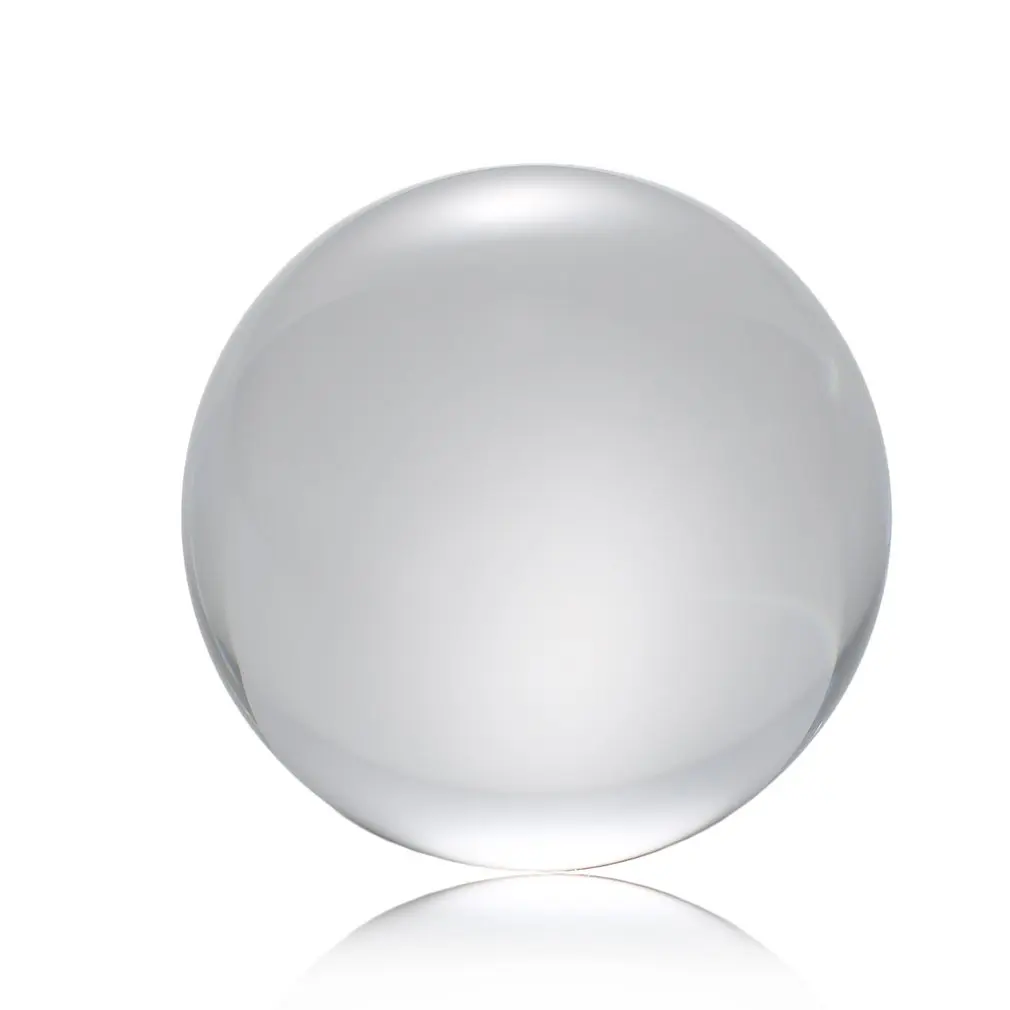 

50mm/80mm/100mm Household Crystal Ball Quartz Glass Transparent Ball Spheres Feng Shui Glass Ball Miniatures Ornaments Gift