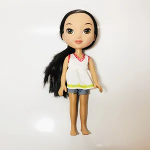 Фигурка Девочки из двух кос, 15 см, с длинными волосами и большими глазами