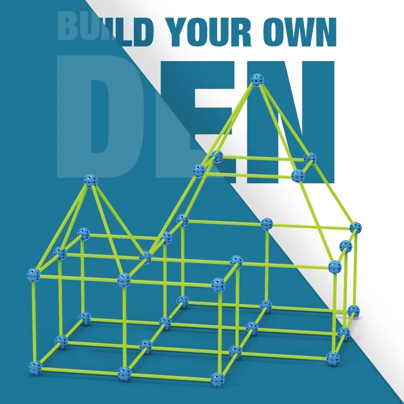 New Luminous Construction Fort Building Kits Kids Tent Toy Blocks 3D Castles Tunnels Tents Outdoor Games Toys |