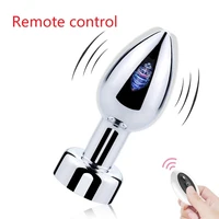7 speed vibrator metel anal beads butt plug vibration large rechargeable wireless remote control prostate massager ass sex toy