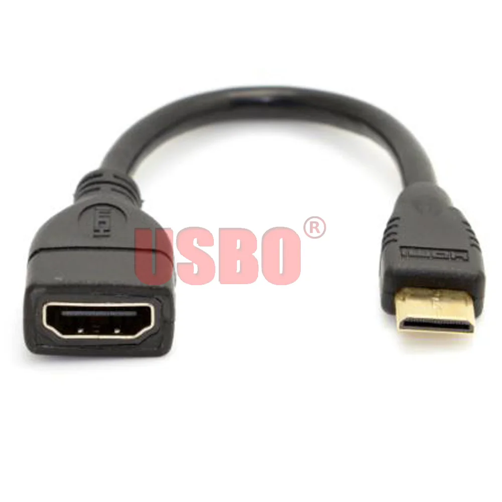 Поставка черного цвета 10 см позолоченный мини HDMI HDTV линия передачи данных