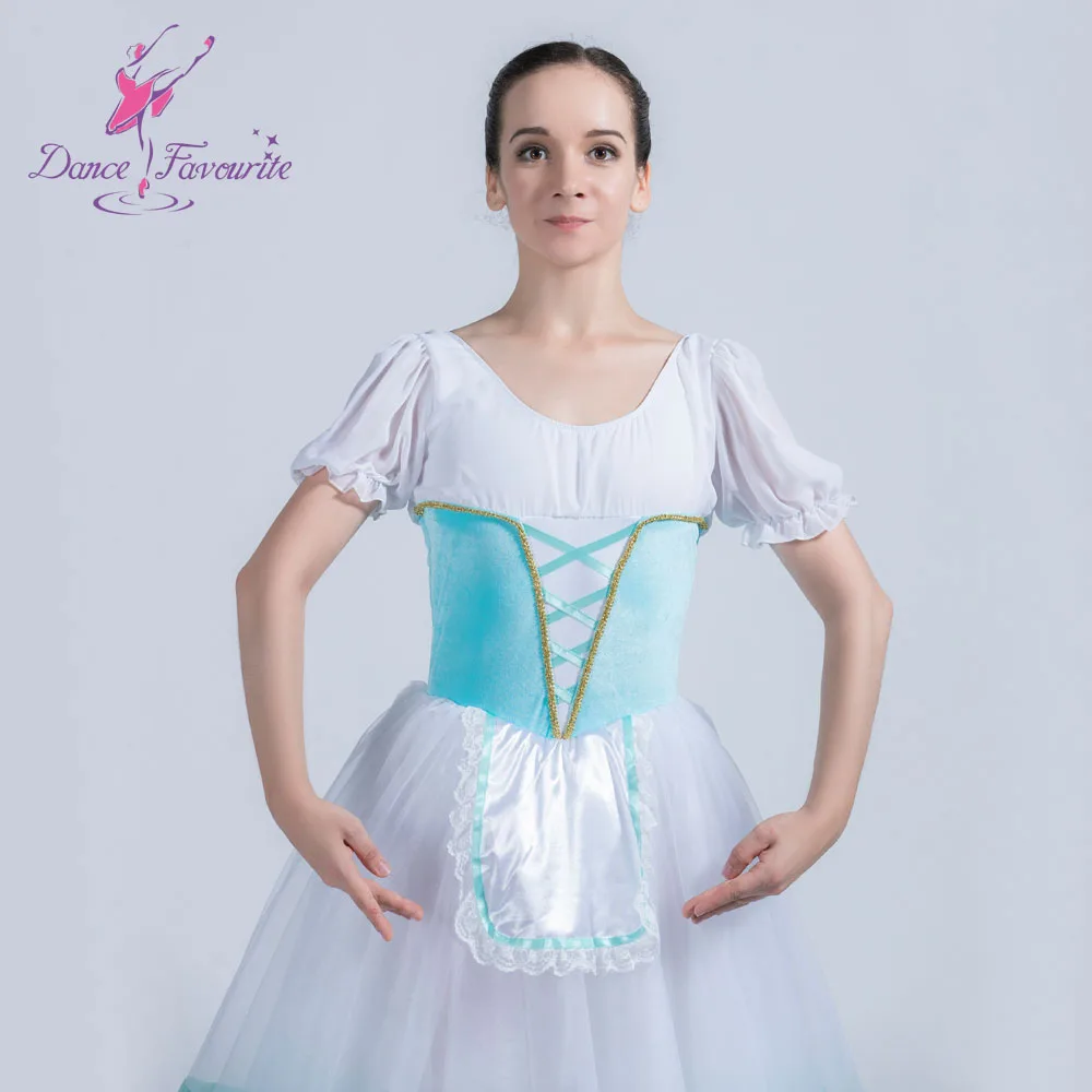 Бледно-голубой бархатный белый топ из спандекса лиф балетная пачка