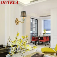 outela brass wall sconce lamp modern luxury ceramic led light design for home bedroom parlor balcony