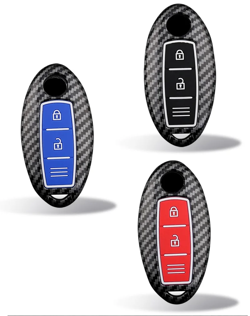 Чехол для автомобильного ключа из углеродного волокна Nissan Versa Maxima Altima Rogue Armada Sentra