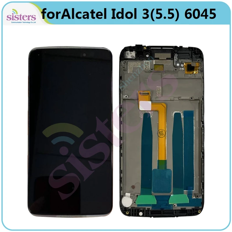 lcd screen for alcatel idol 3 5 5 6045y 6045k 6045o lcd display touch screen digitizer with frame lcd assembly phone replacement free global shipping