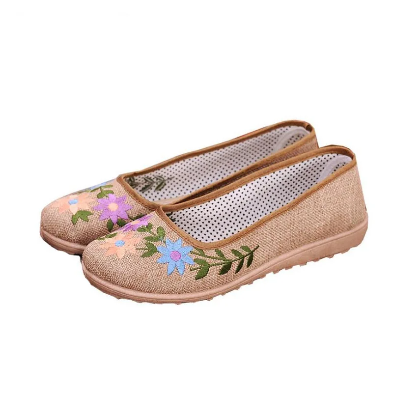 

Spring Cloth Shoes Ladies Dance Shoes Hanfu Flat Single Ladies Embroidered Shoes 2021